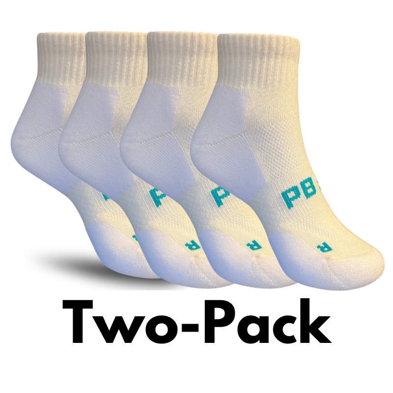 2-Pack Merino Wool Pickleball Ankle Socks (Two Pairs)